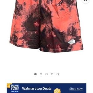 The North Face Red and Black Patterned Shorts
